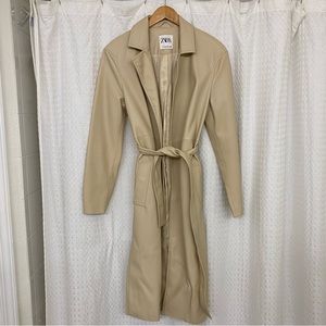 Zara Leather Trench Coat